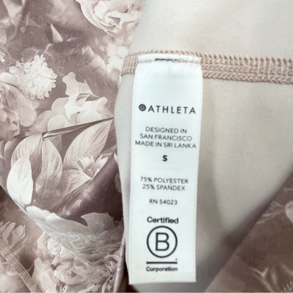 Athleta Floral Light Vintage Rose Workout Athletic Tank - SZ S - Picture 5 of 7